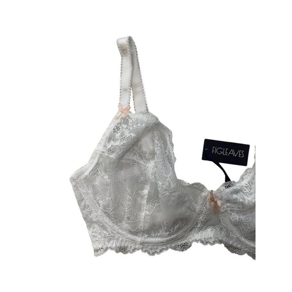 Fig Leaves Juliette Lace Underwire Bra Delicate Honeymoon 34F - Picture 4 of 6